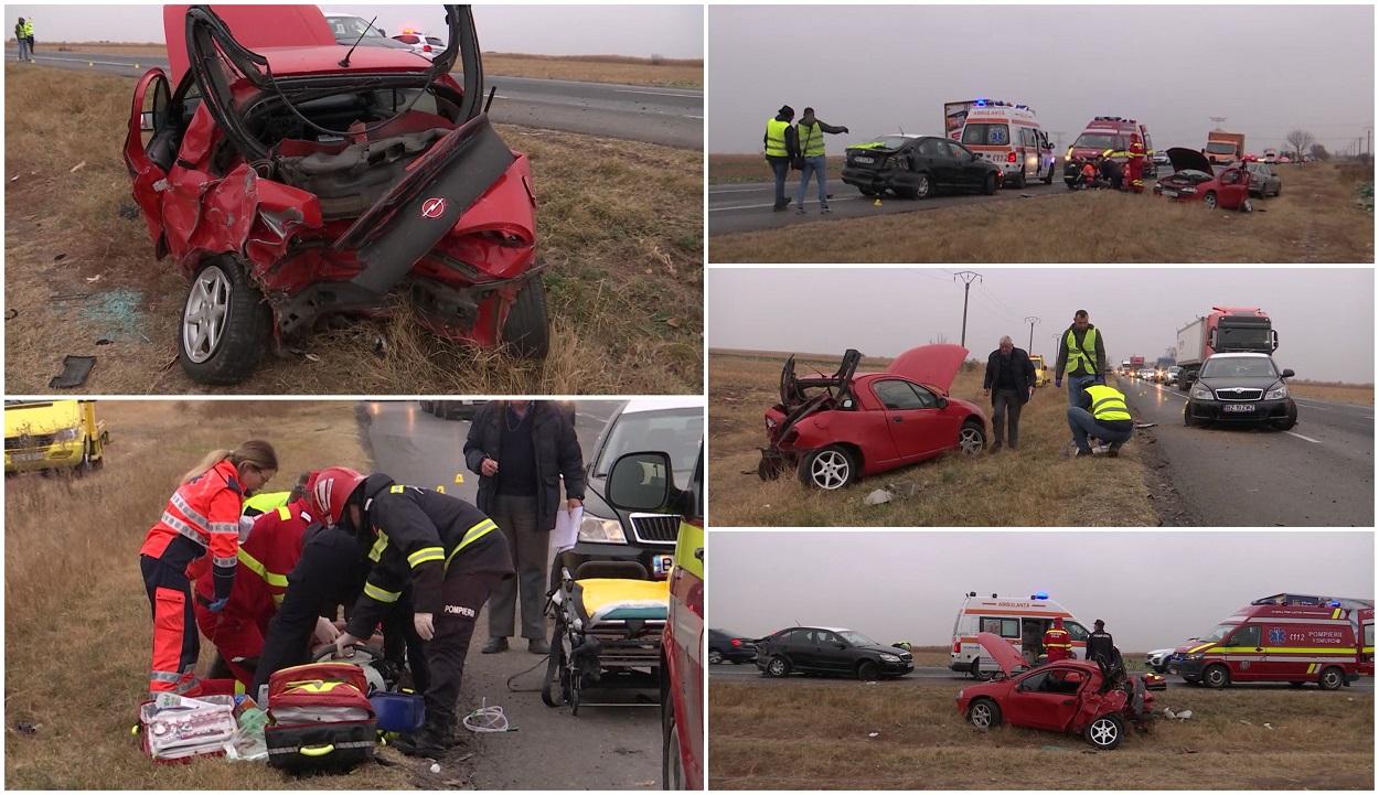Accident îngrozitor la Costeşti, judeţul Buzău, după ce cutia de viteze a unei mașini s-a blocat în mers